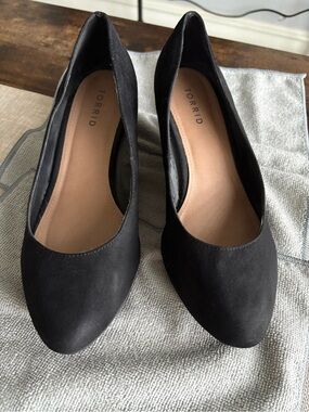 torrid Black Suede Women's Wedges 8.5W